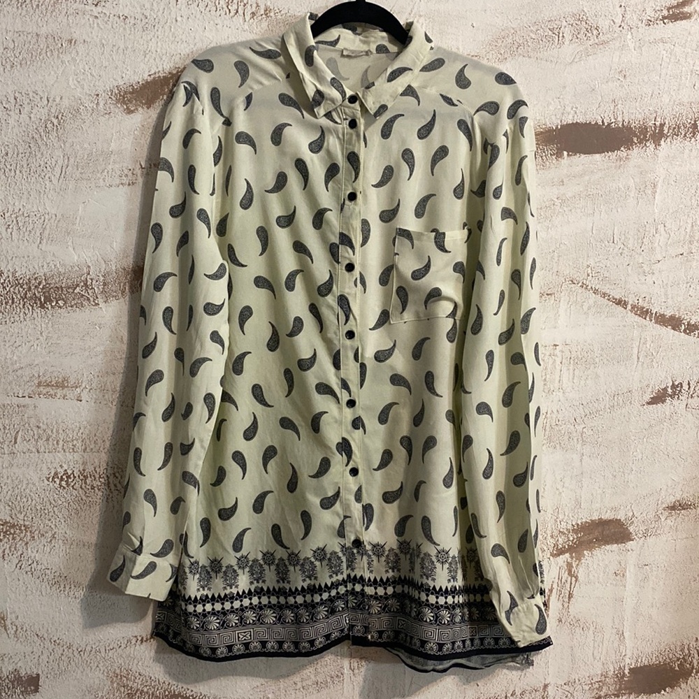 UO Ecote Allover Print Button Down Shirt